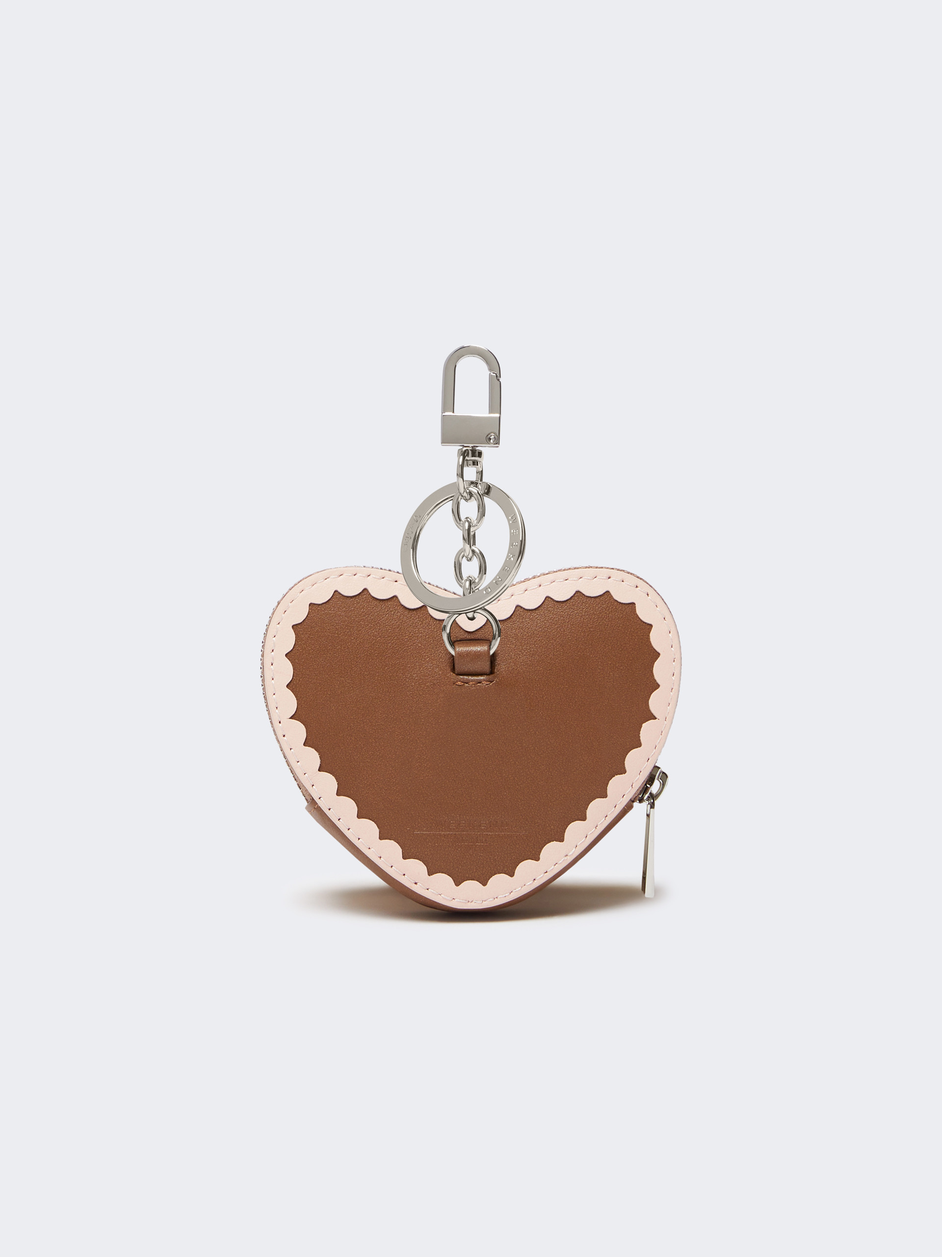 Weekend Max Mara Heart-shaped Keychain In Brown
