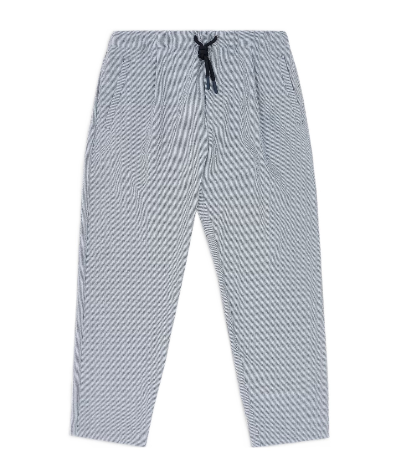 Emporio Armani Kids Tapered Drawstring Trousers In Gray