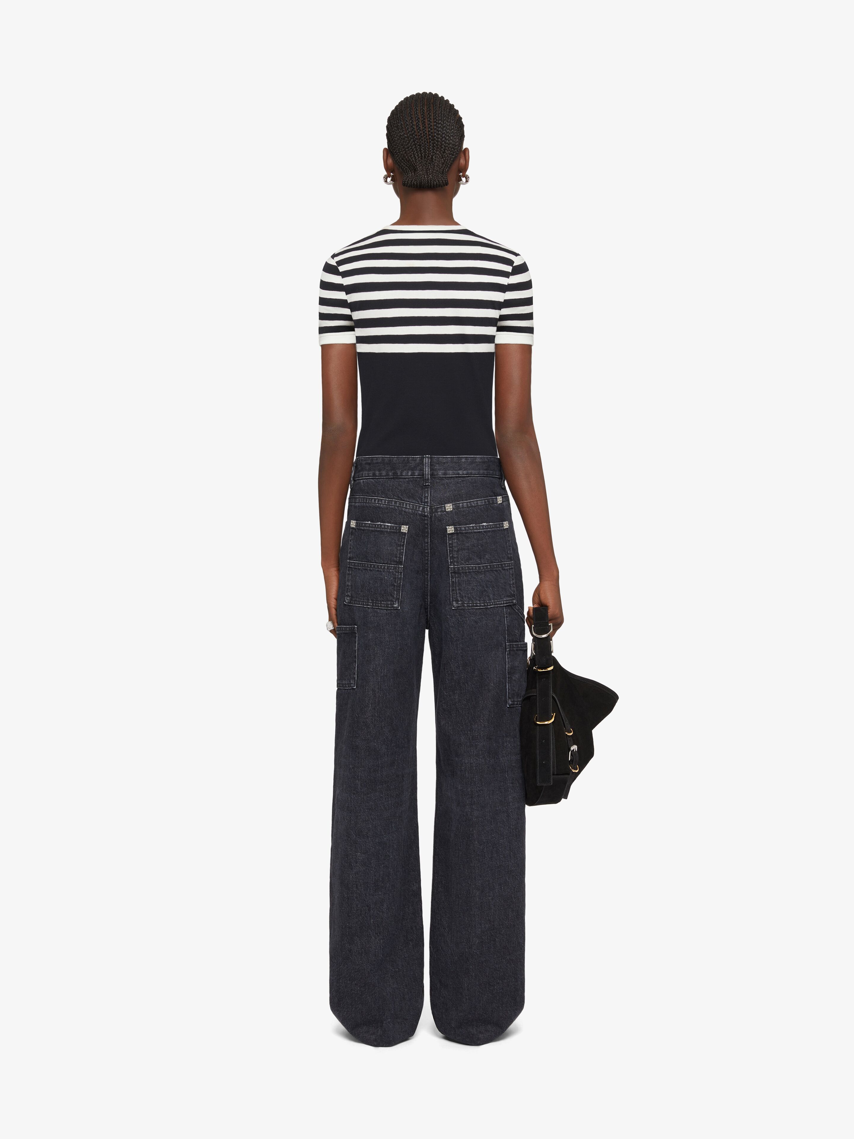 Givenchy Jean Oversize En Denim Avec Patches In Black