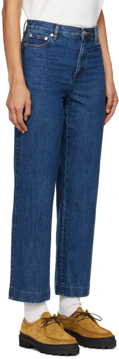 Apc Belt-loop Jeans In Blue
