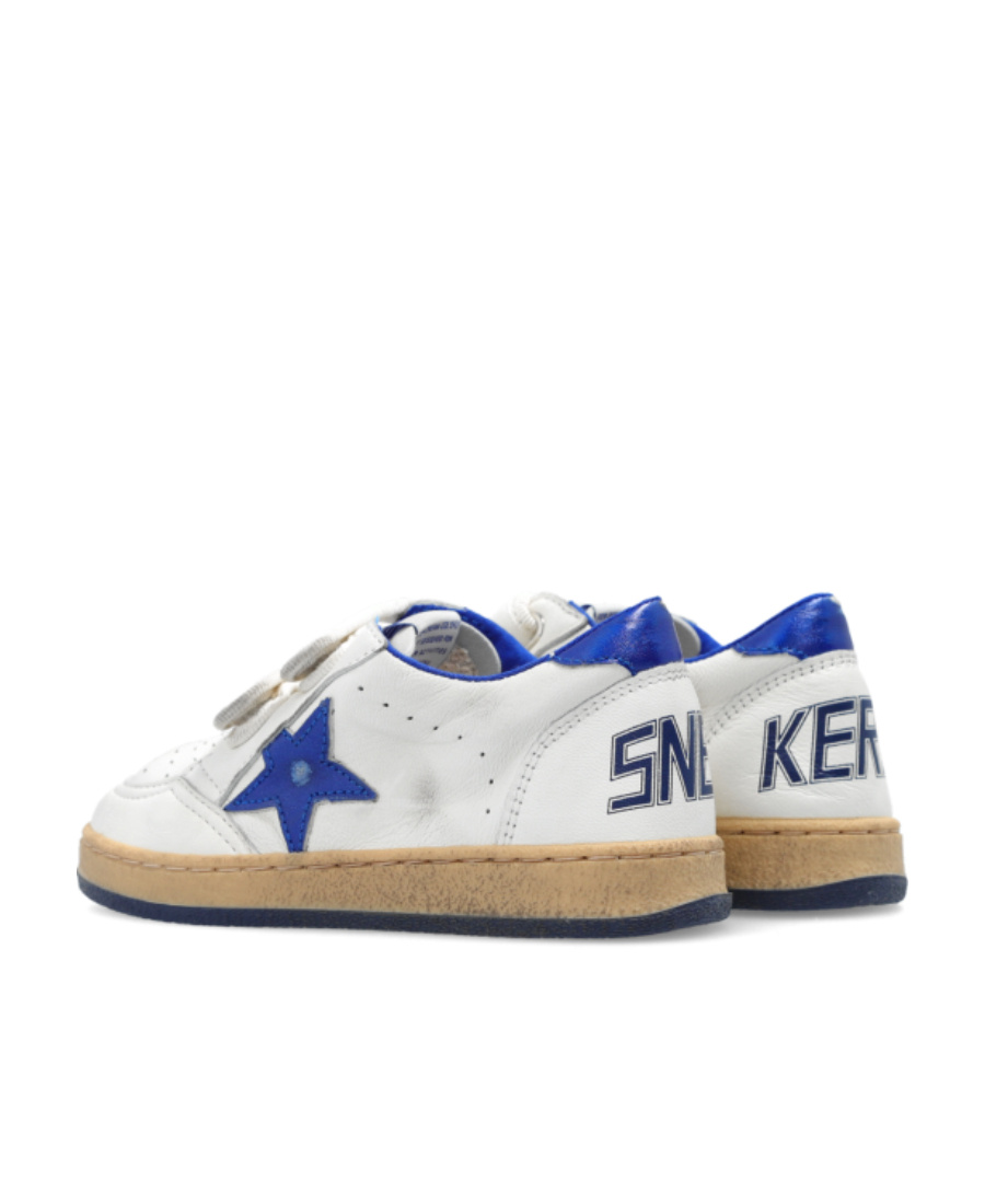 Golden Goose White June Sneakers For Kids With Star And Logo