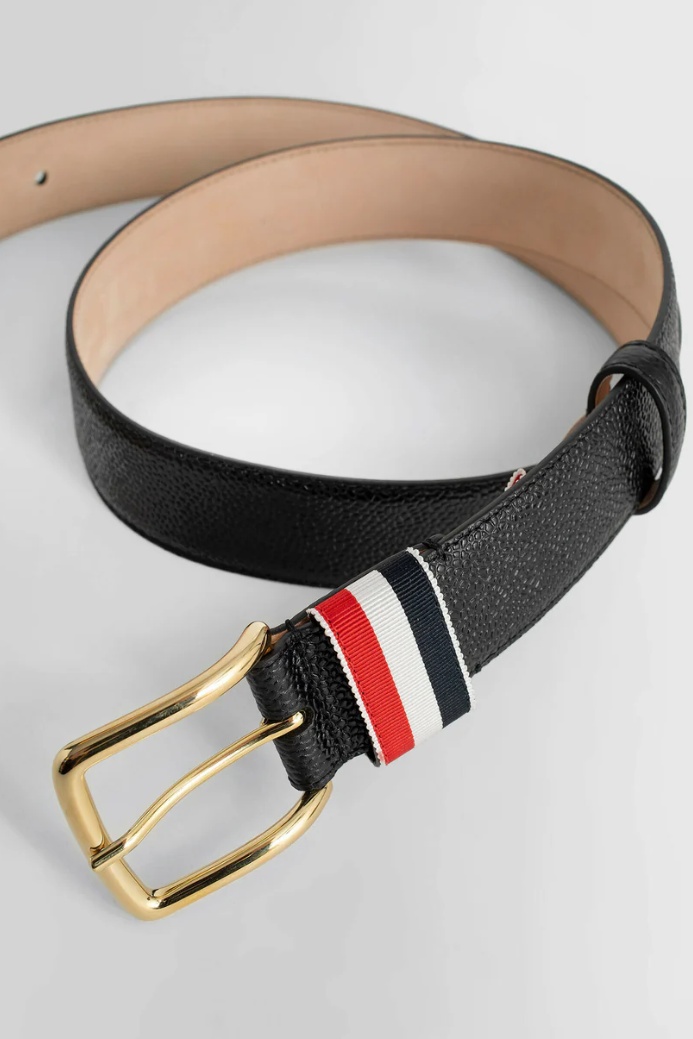 Thom Browne Pebble Belt In Black