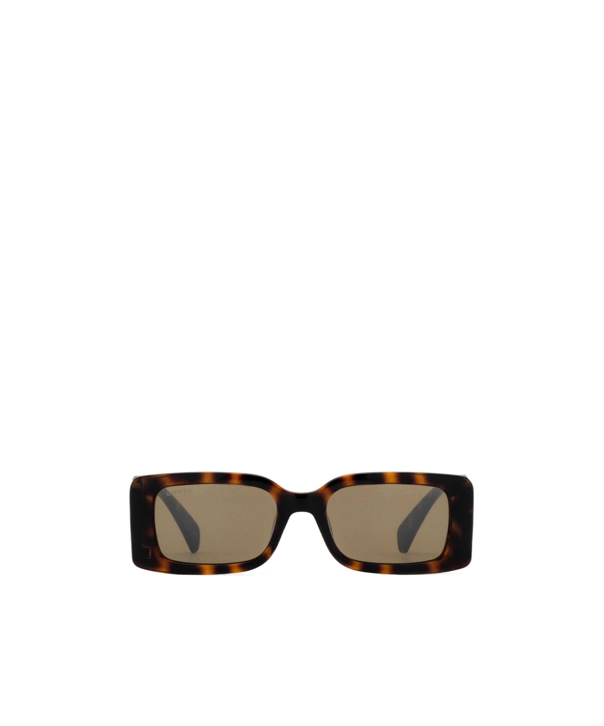 Gucci Logo-plaque Rectangle-frame Sunglasses In Gray