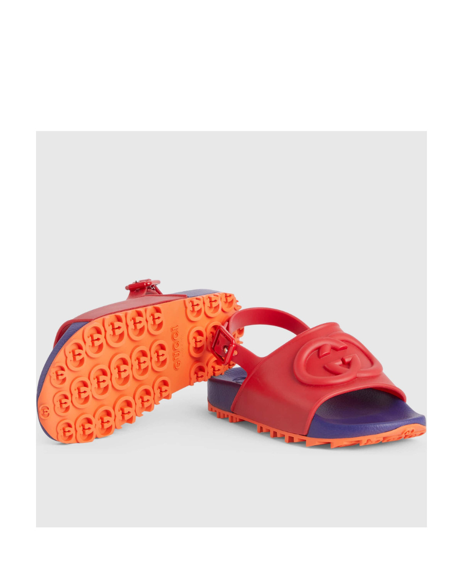 Gucci Interlocking G Sandals In Red