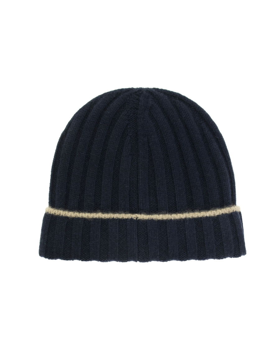 Brunello Cucinelli Cashmere Ribbed Beanie In Black