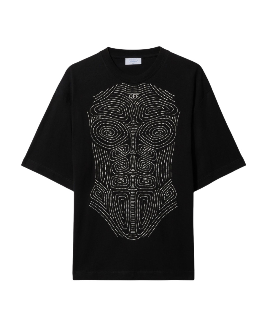 Off-white Off White Black Cotton T Shirt In Black