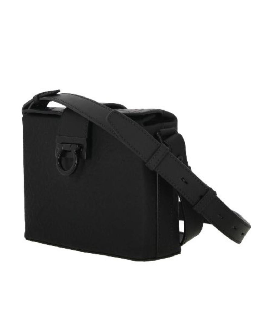FERRAGAMO GANCINI EMBOSSED SHOULDER BAG