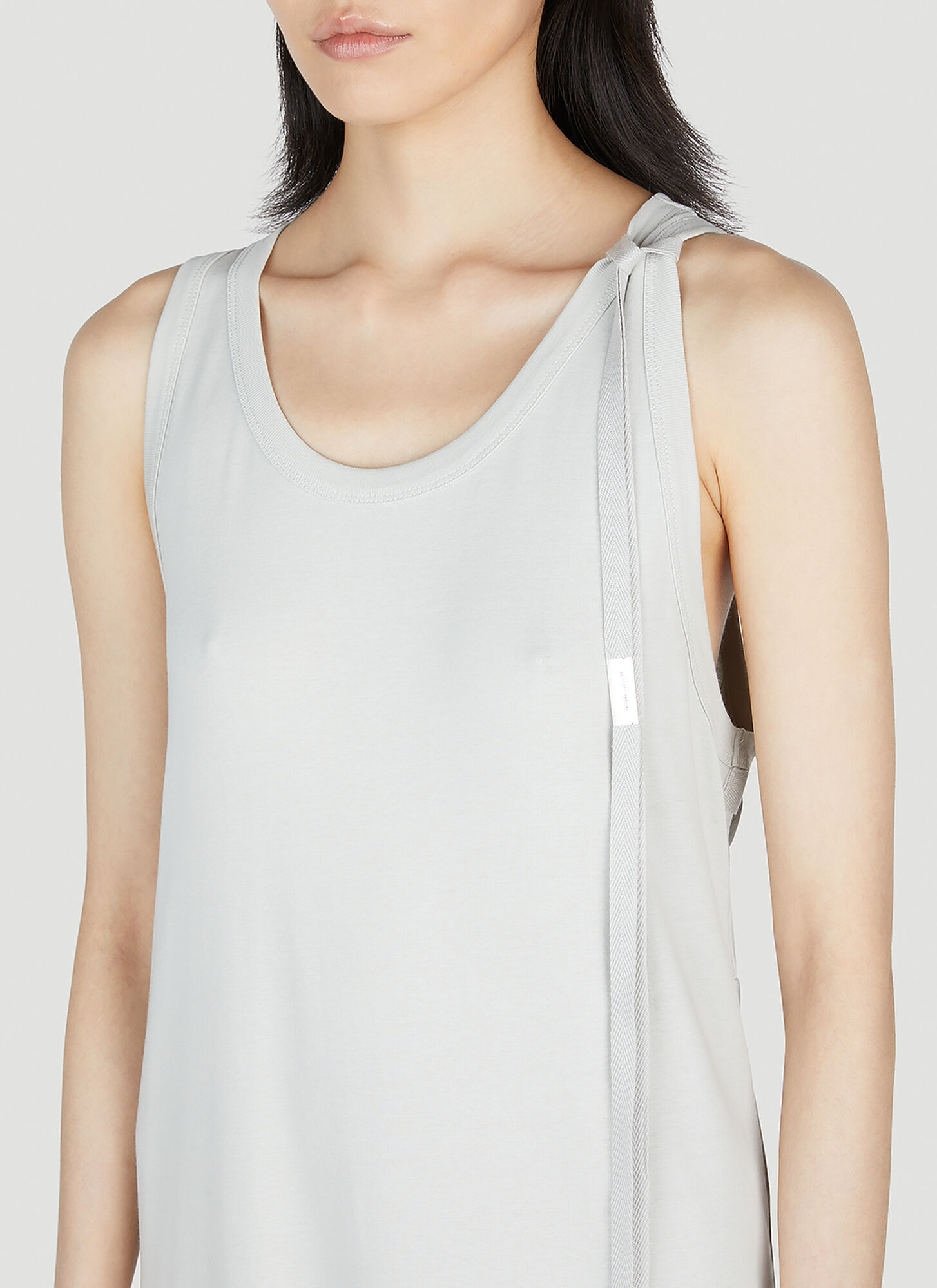 Shop Ann Demeulemeester X-long Flared Dress In White