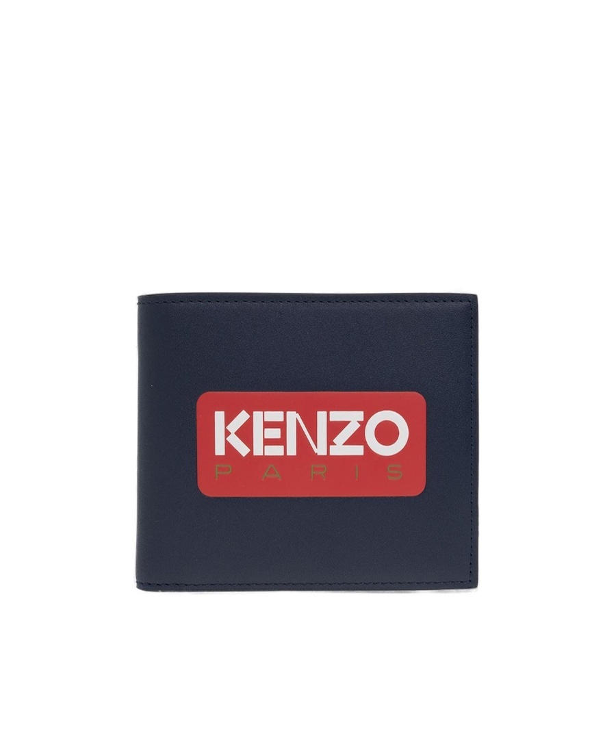Shop Kenzo Paris Leather Wallet In Black