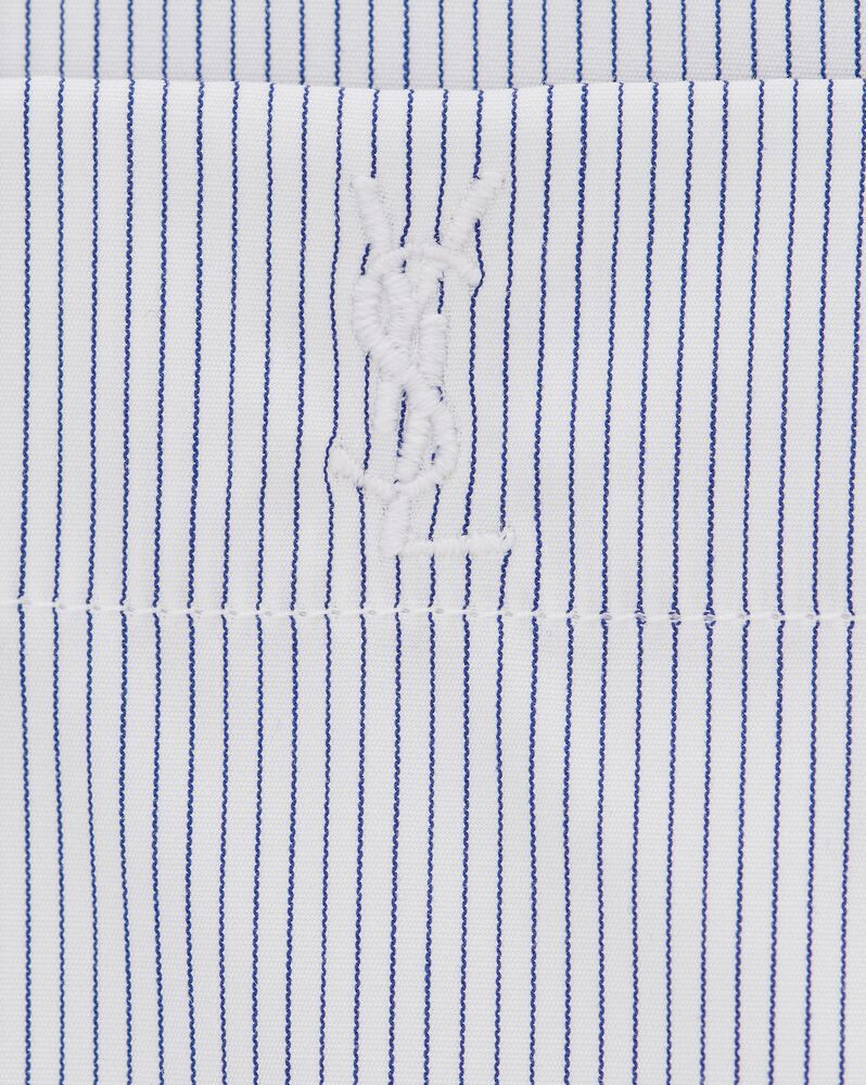 Saint Laurent Cassandre Embroidered Shirt In White