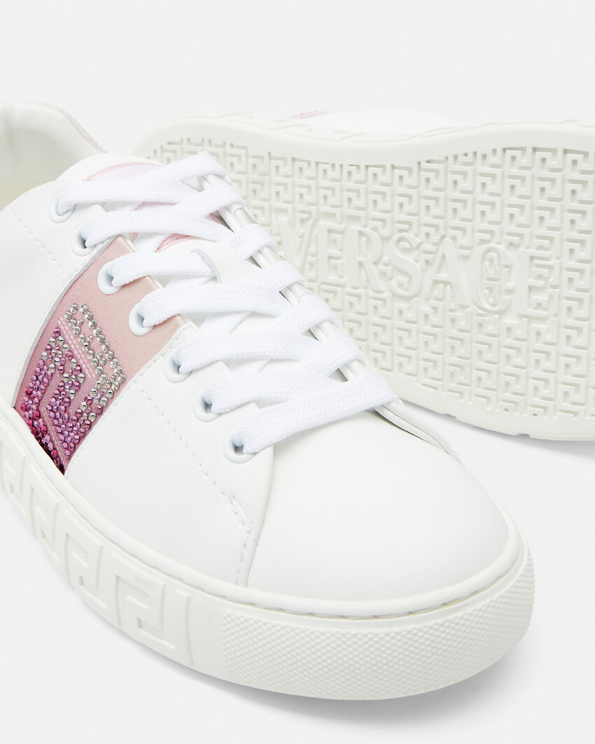 Versace Woman Sneakers White Size 6 Polyamide