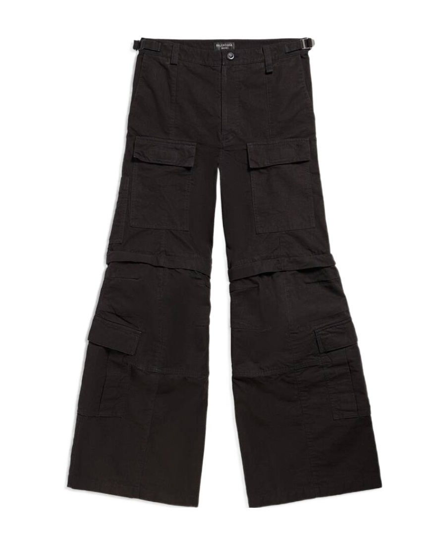 BALENCIAGA FLARED CARGO PANTS IN BLACK