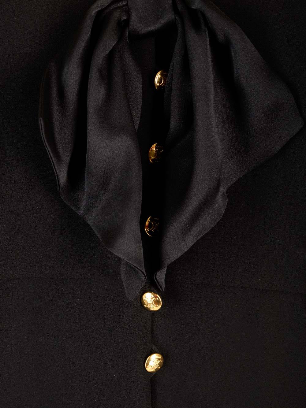 Celine Long Sleeved Dress In Black