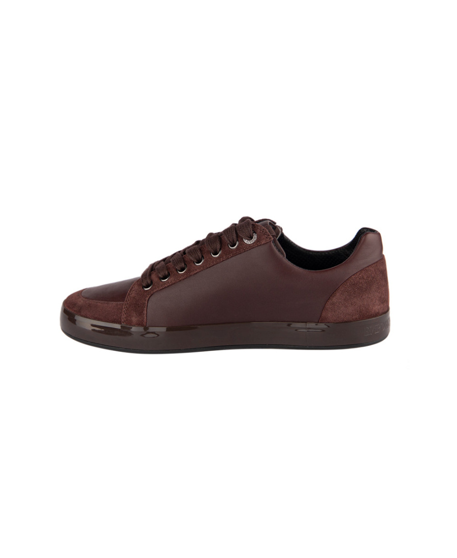 Emporio Armani Strap-up Casual Sneakers In Red