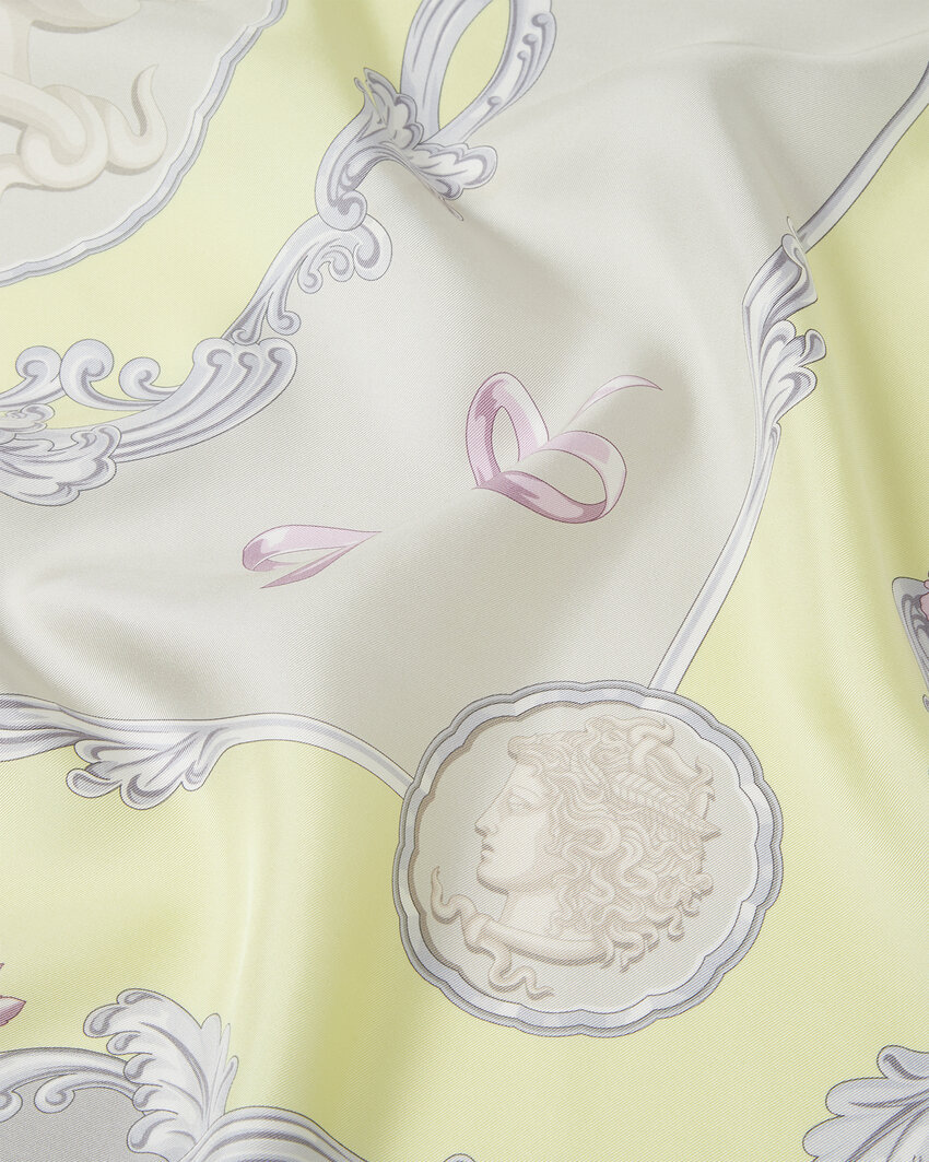Versace Silk Scarf In White