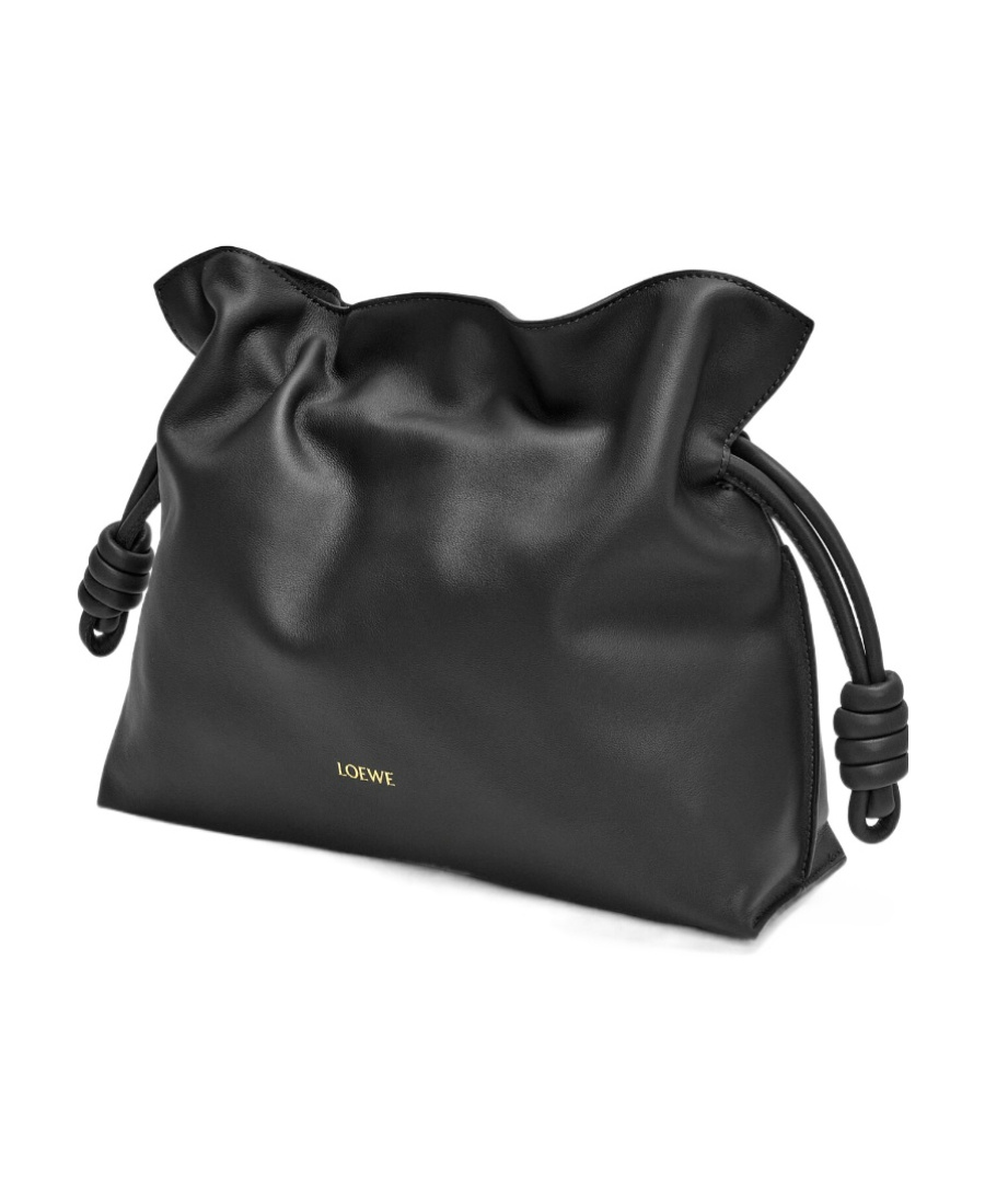 Loewe Flamenco Medium Clutch Bag In Napa Leather In Black