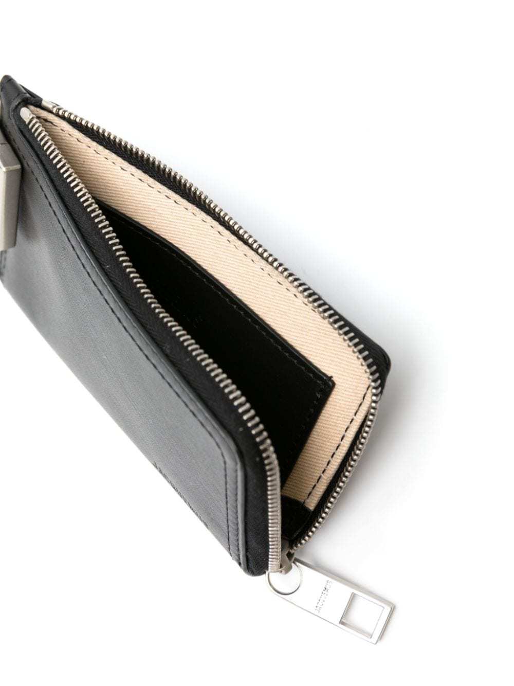 Jacquemus The Cuerda Zipped Leather Cardholder In Green