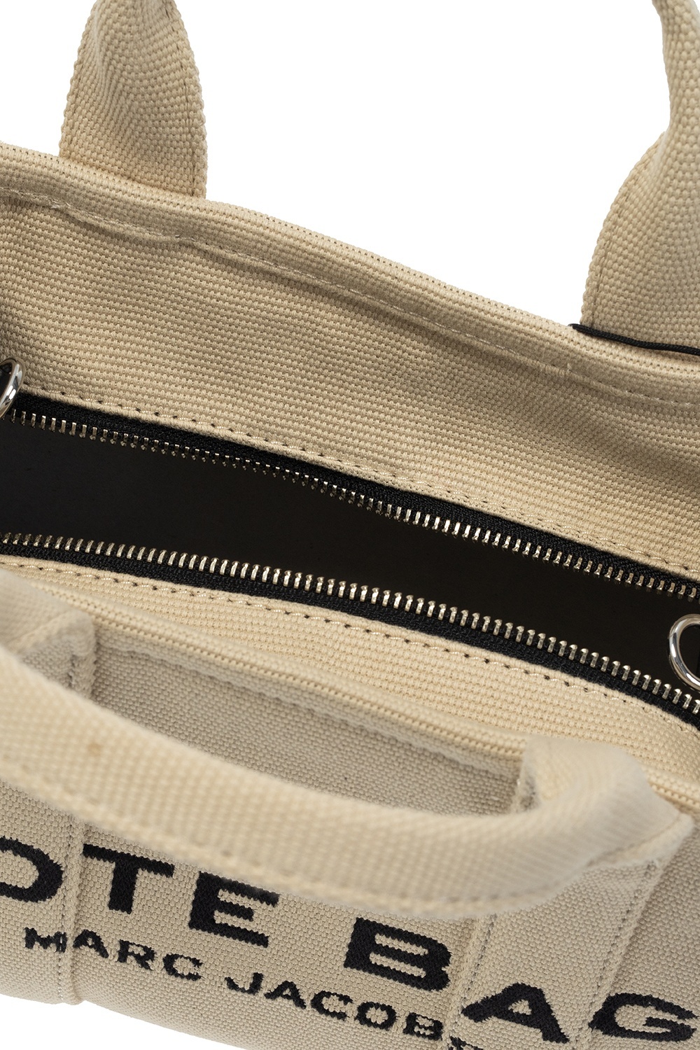 Shop Marc Jacobs Logo Details Handbag In Nude