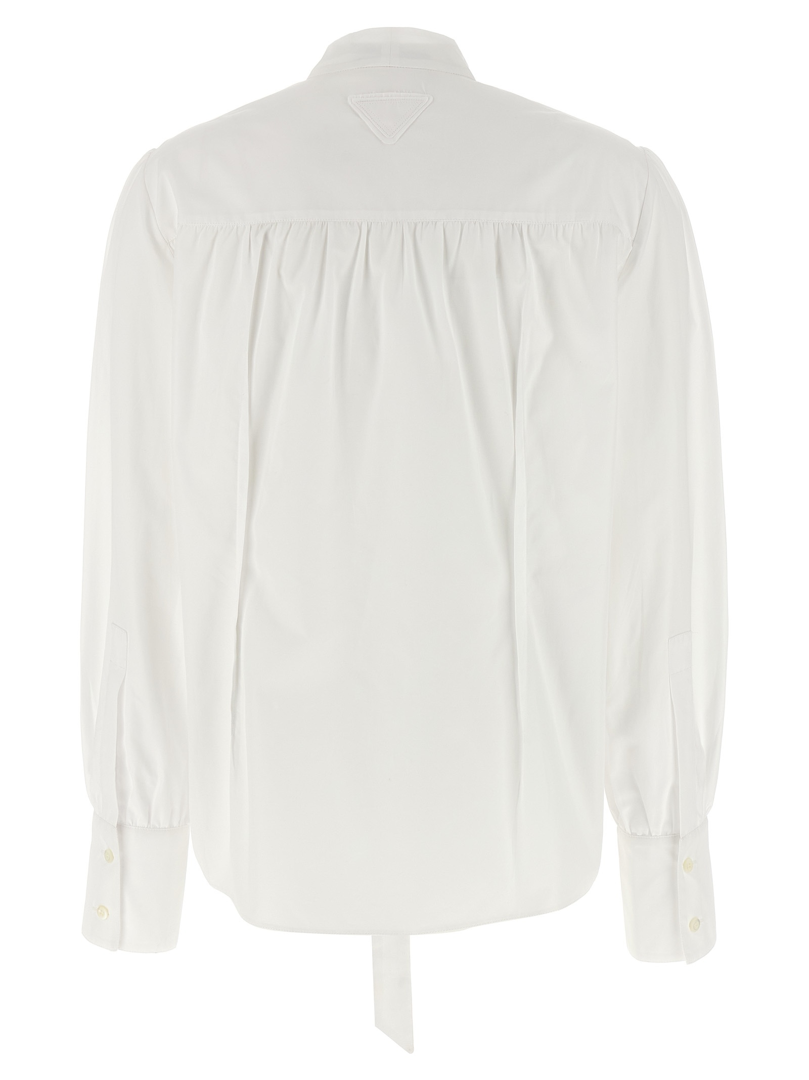 Prada Bow Shirt In White