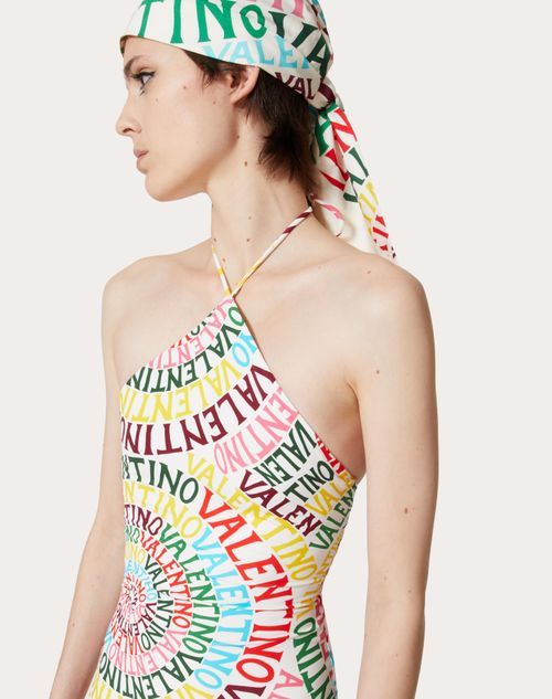 Valentino Loop Lycra Swimsuit In Multicolor