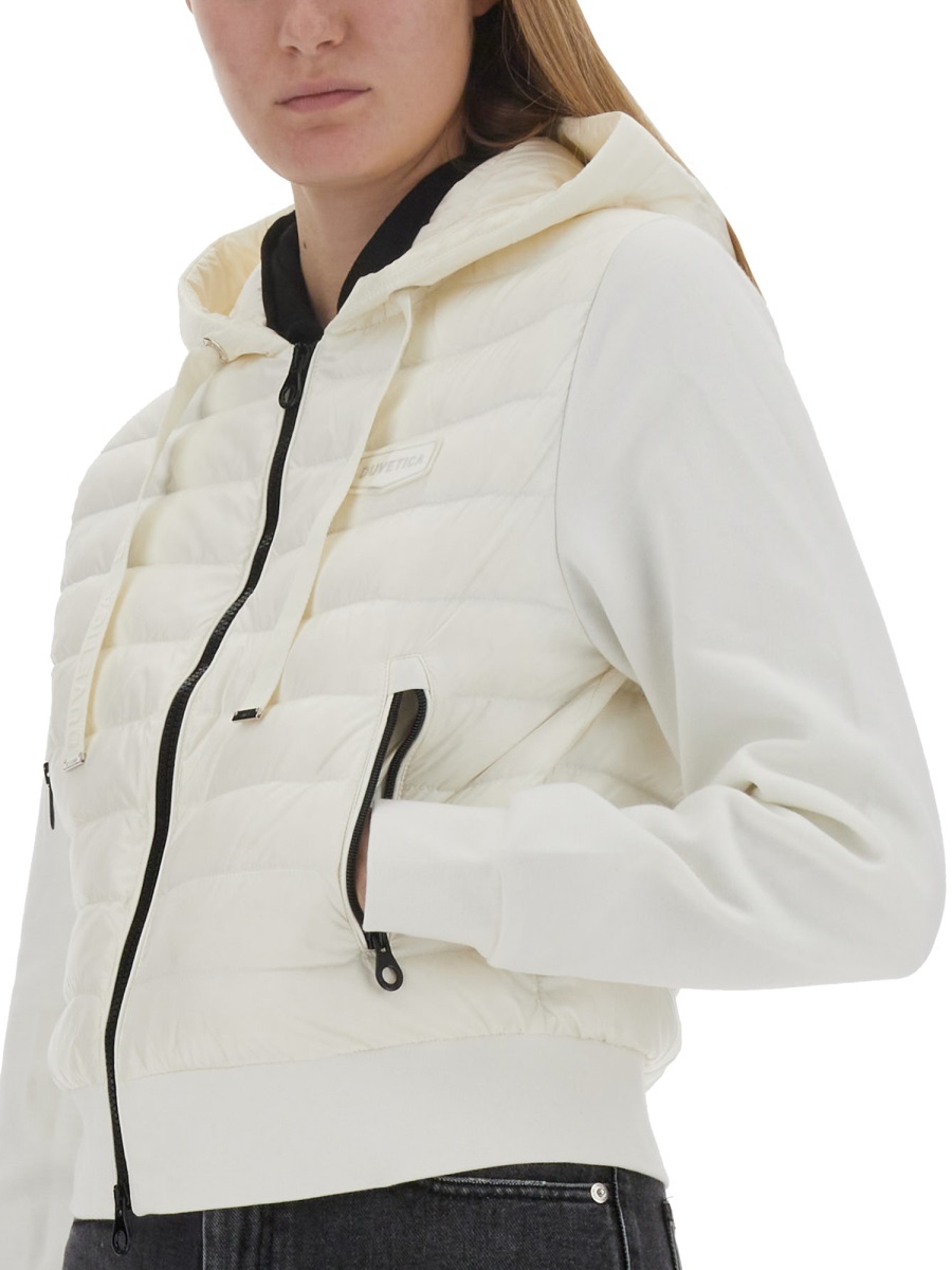 Duvetica Hooded Padded Jacket In White