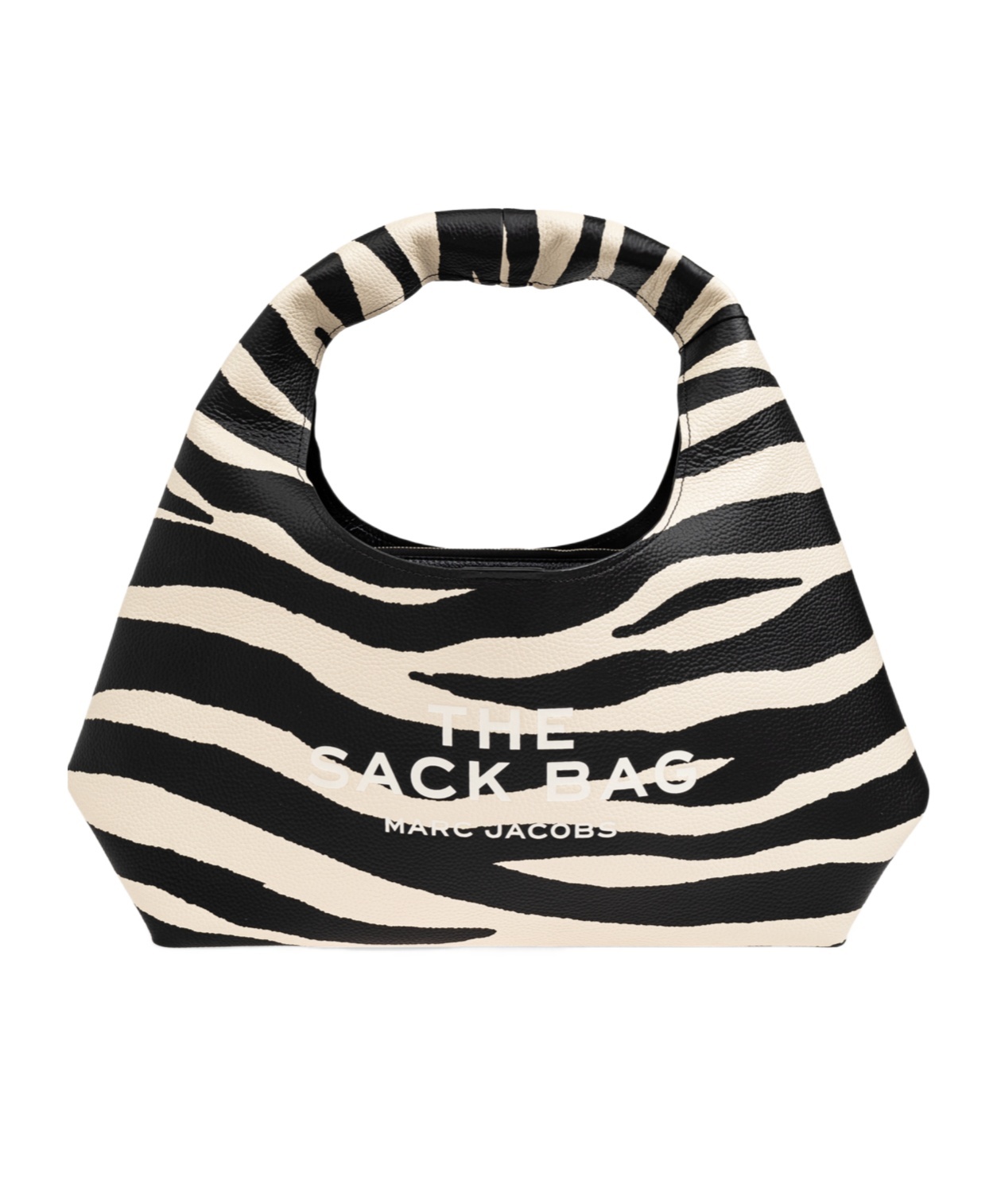 Marc Jacobs The Zebra Printed Sack Shoulder Bag In Black