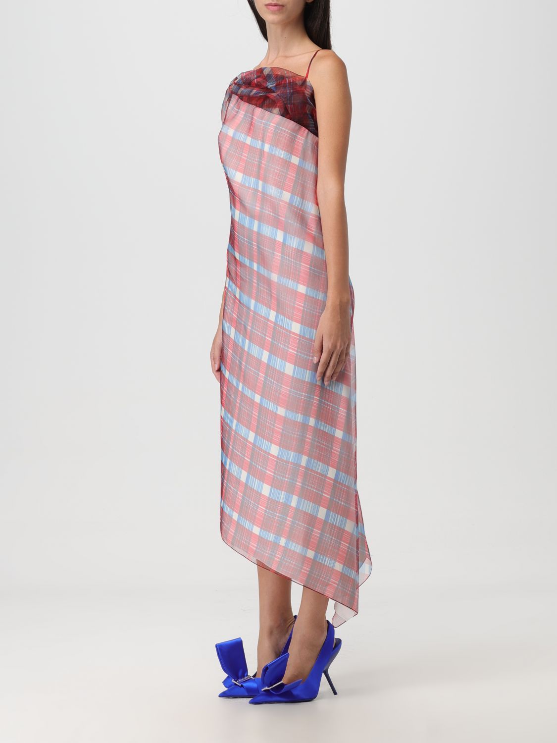 Shop Ferragamo Sling Dress In Pink