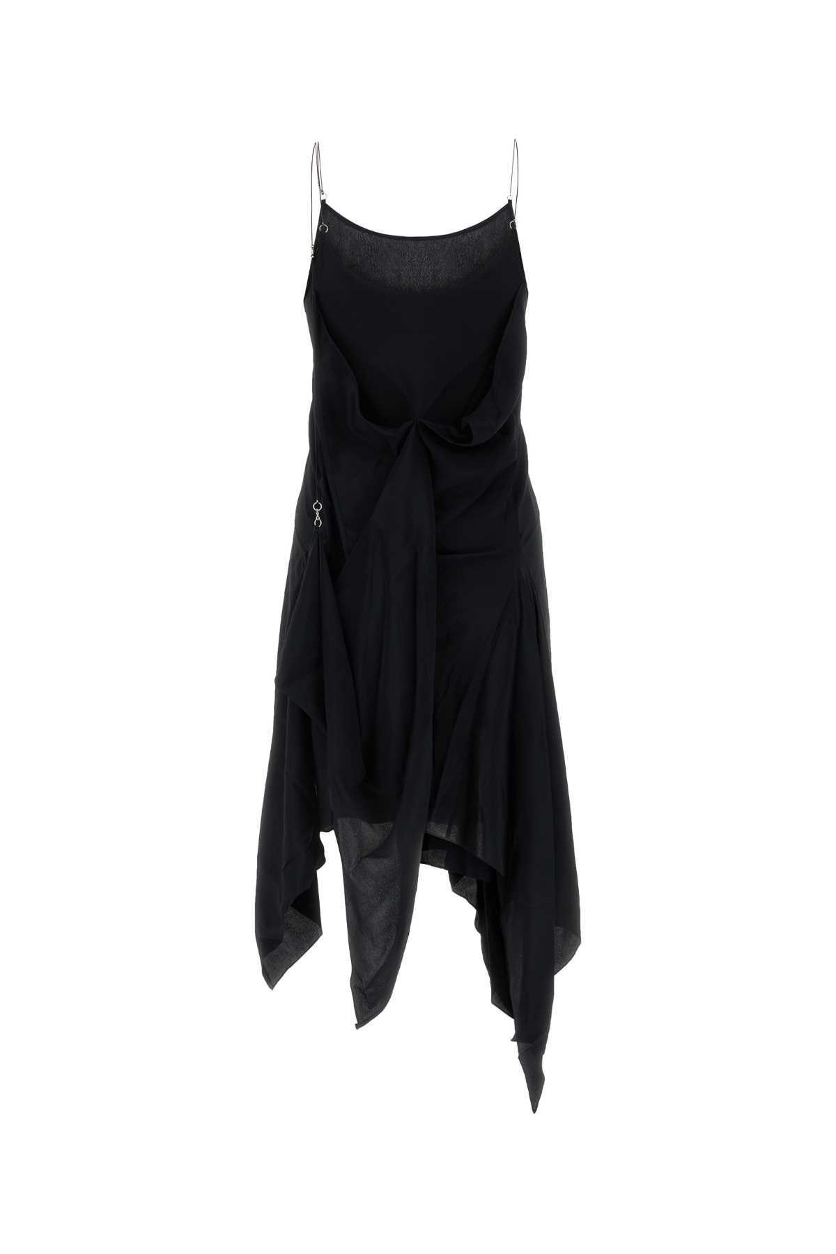 Kiko Kostadinov Twist-detail Asymmetric Minidress In Black