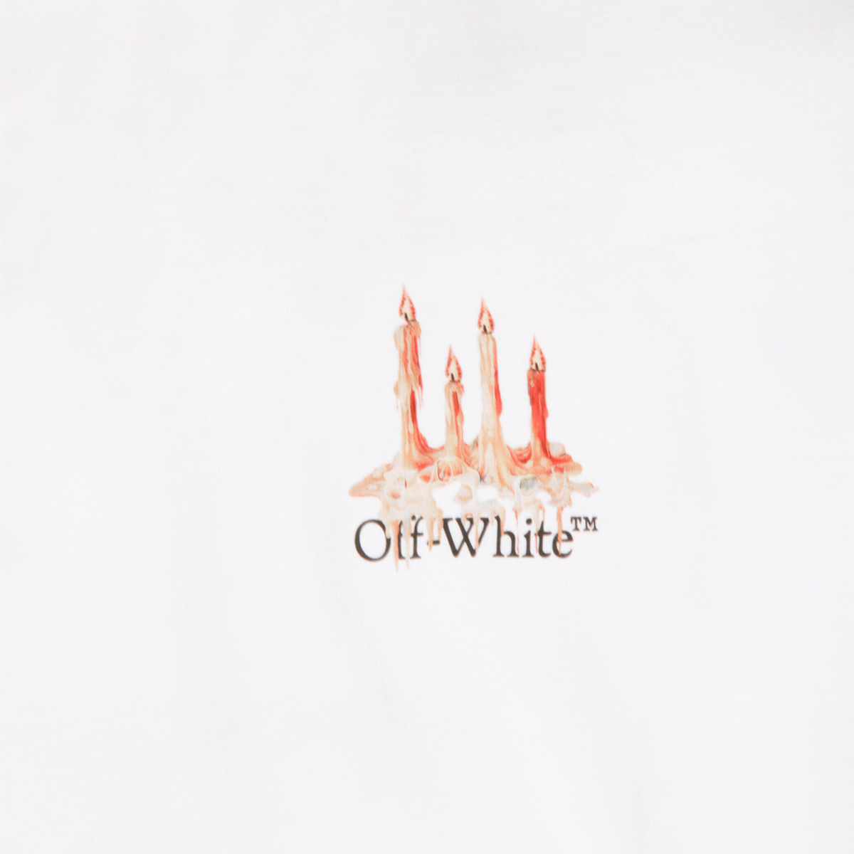 Off-white Graphic Print Crew Neck Short Sleeve Top In White