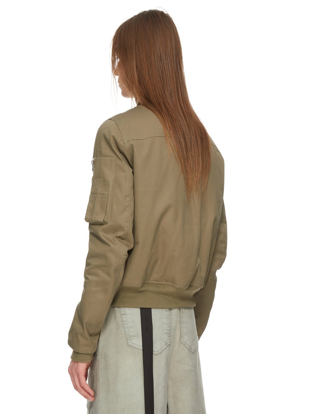 Rick Owens Drkshdw Long-sleeved Zipper Casual Jacket In Brown