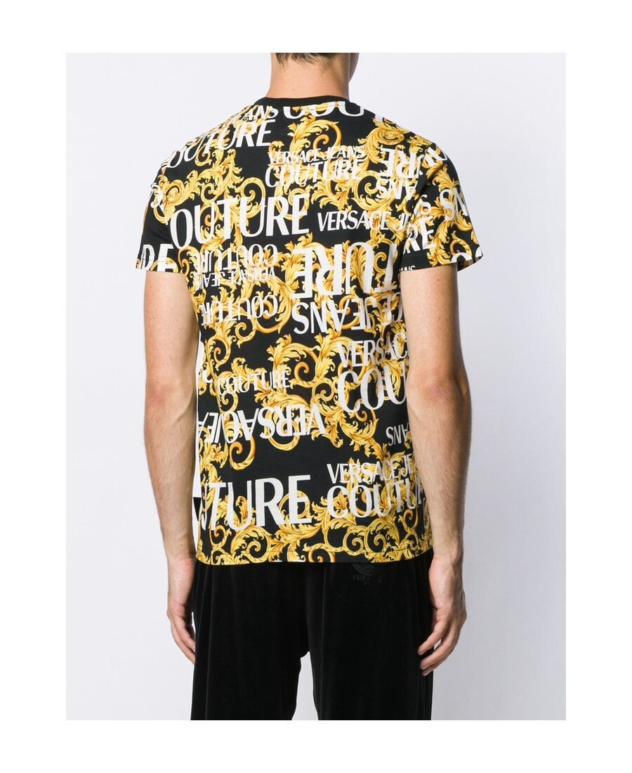 Versace Jeans Logo Printed T-shirt In Multicolor