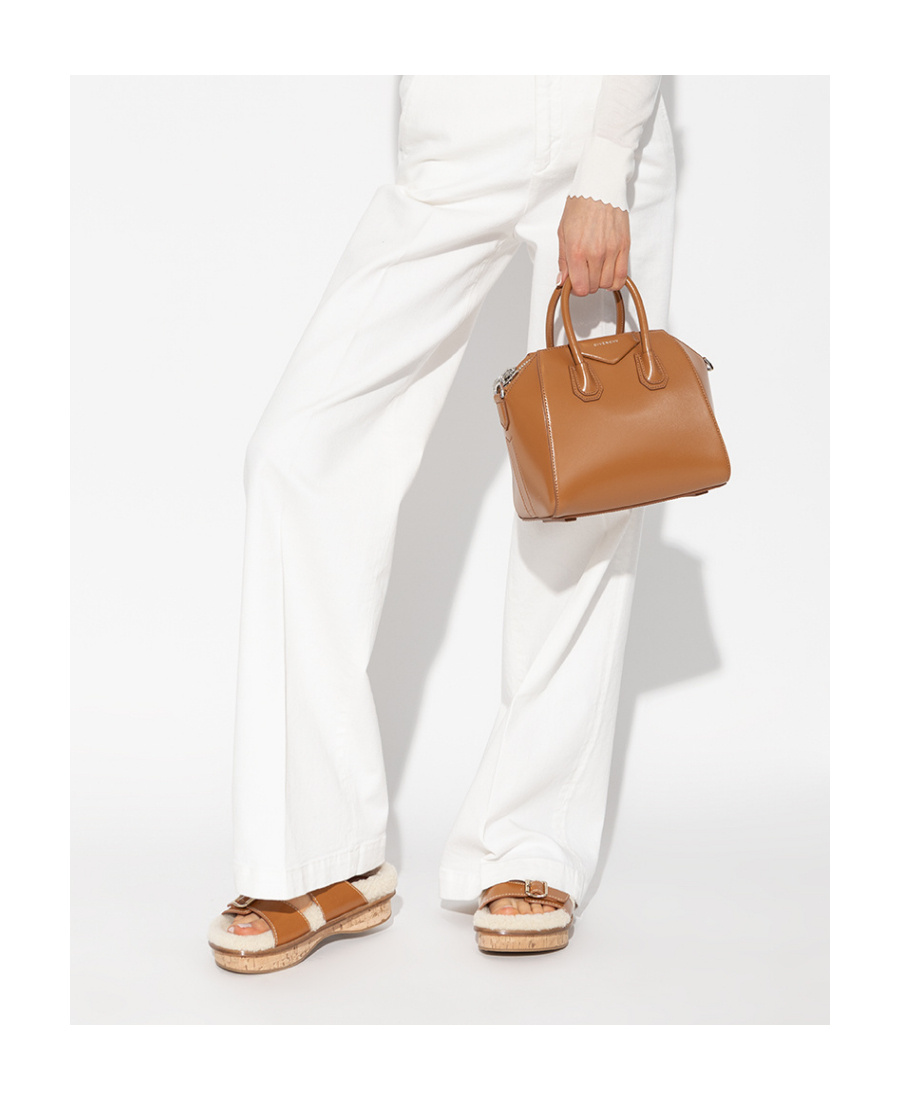 Chloé Chloe Marah Leather & Shearling Sandal In Brown