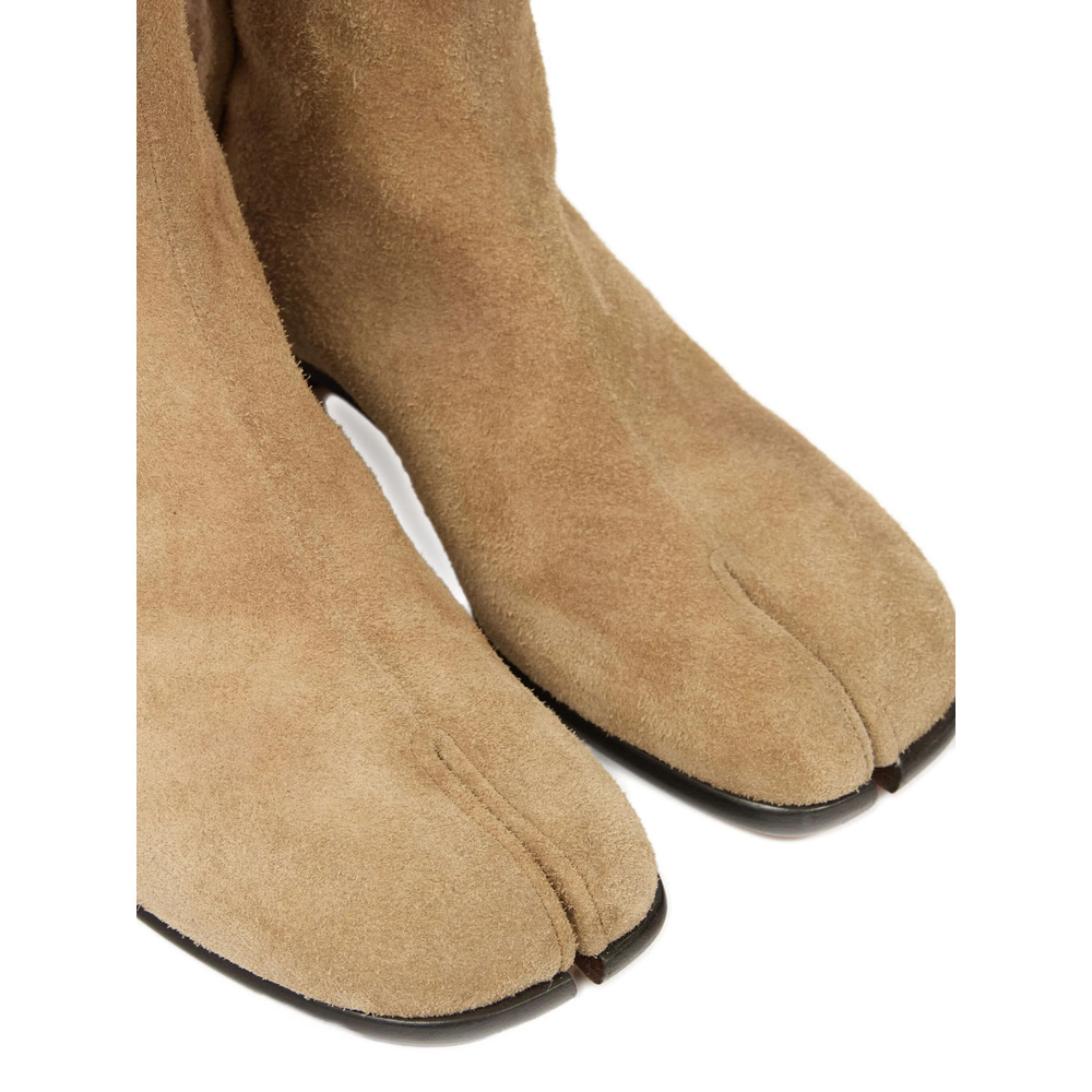 Maison Margiela Tabi Design Ankle Boots With Block Heel In Brown
