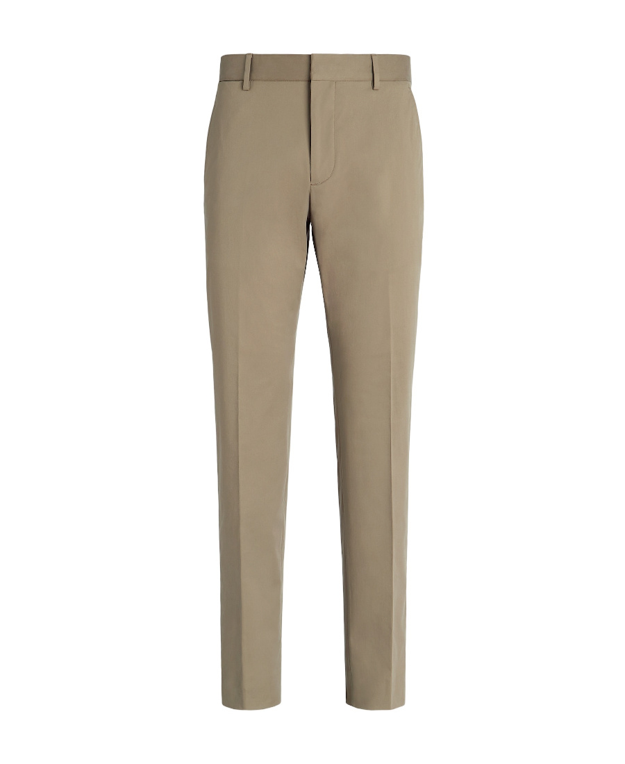 Shop Zegna Tailored Tapered-leg Trousers In Nude