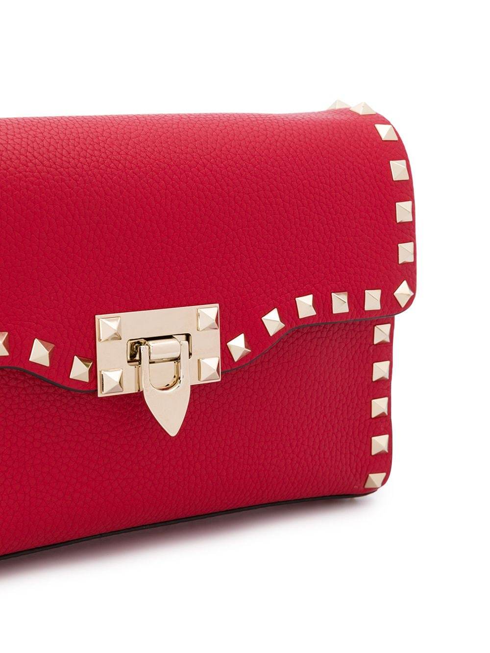 Valentino Rockstud Shoulder Bag In Red