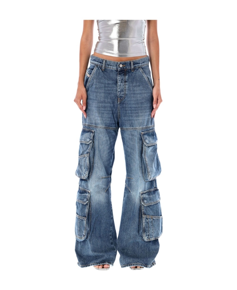 Diesel 'd-sire' Cargo Jeans In Blue