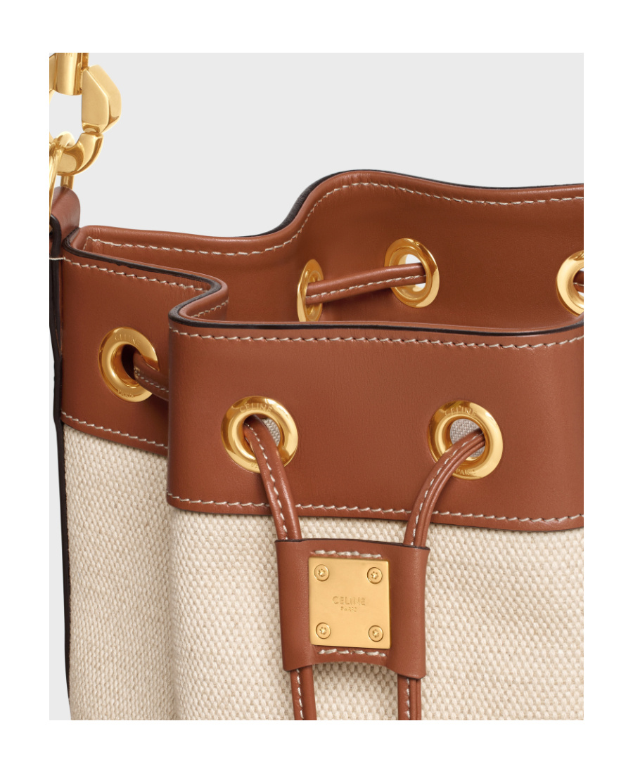 Celine Cabas Marin Rope Strap Shoulder Bag In Nude