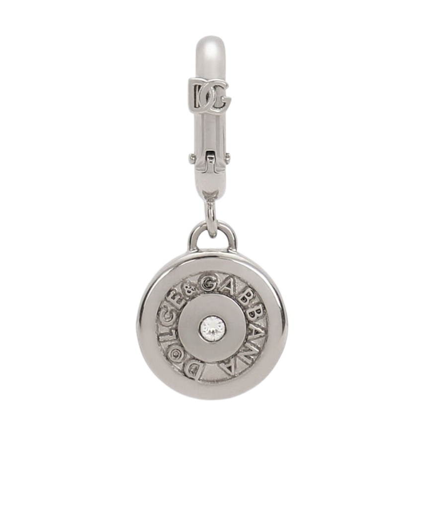 Dolce & Gabbana Logo-plaque Keyring In Gray