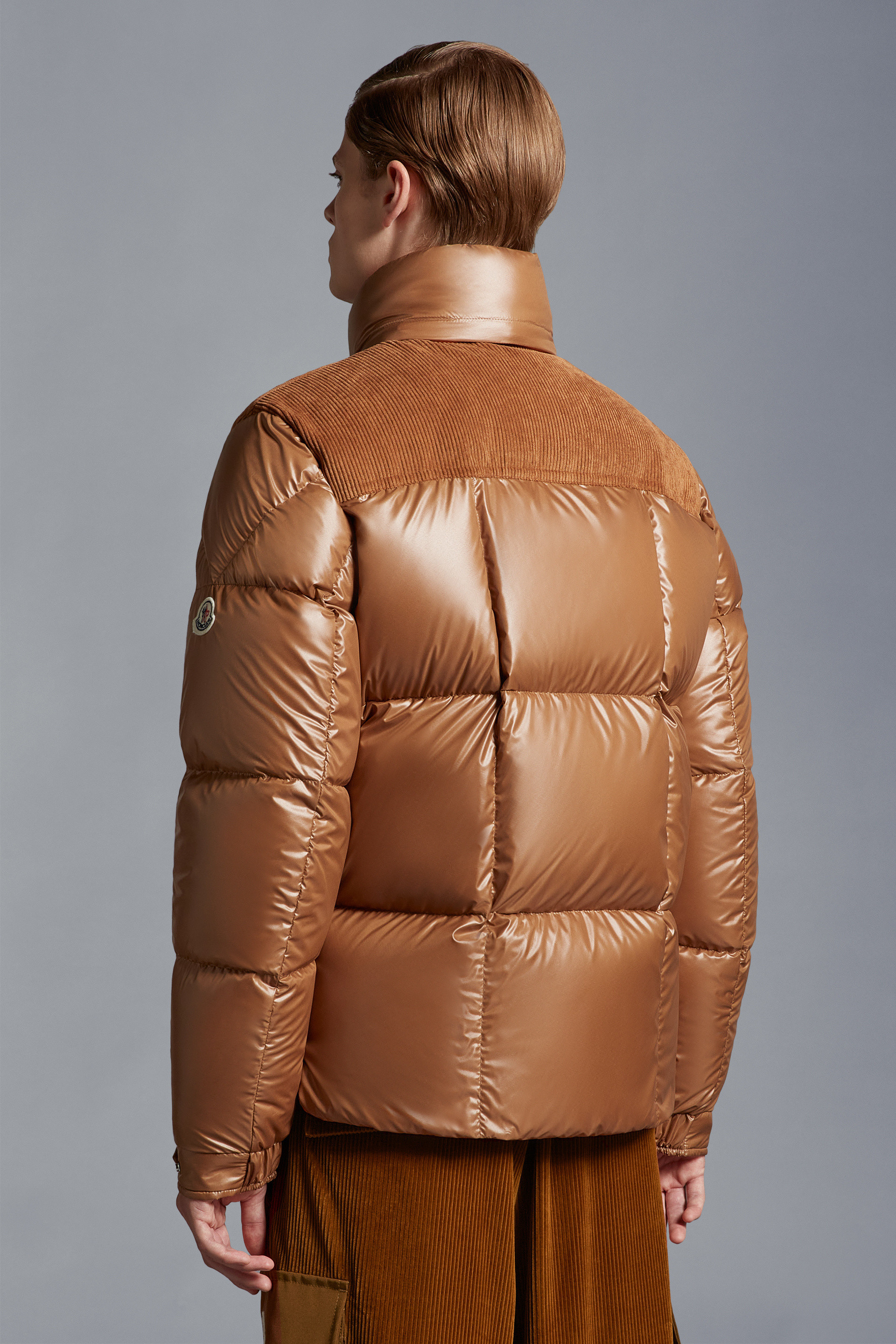 Moncler Jain Padded Down Jacket In Brown