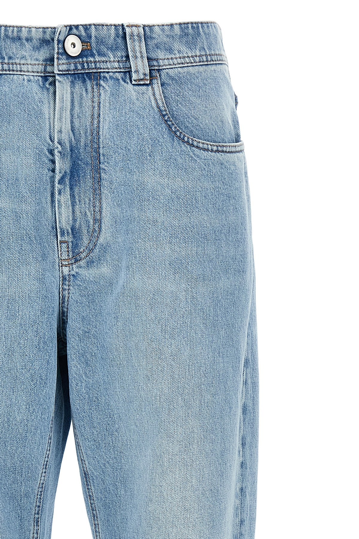 Brunello Cucinelli Belt-loop Jeans In Blue
