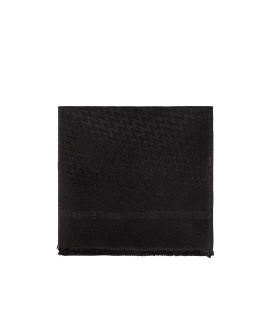 Lanvin Logo-jacquard Frayed Edge Scarf