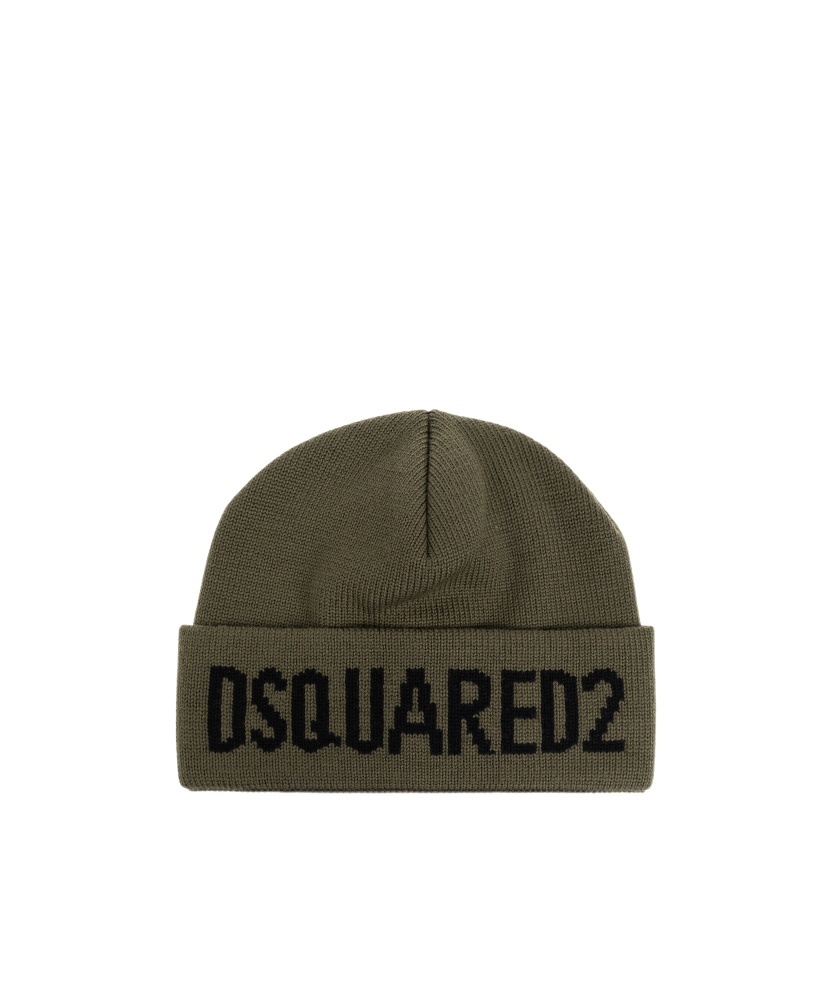Dsquared2 Military Green Wool Hat