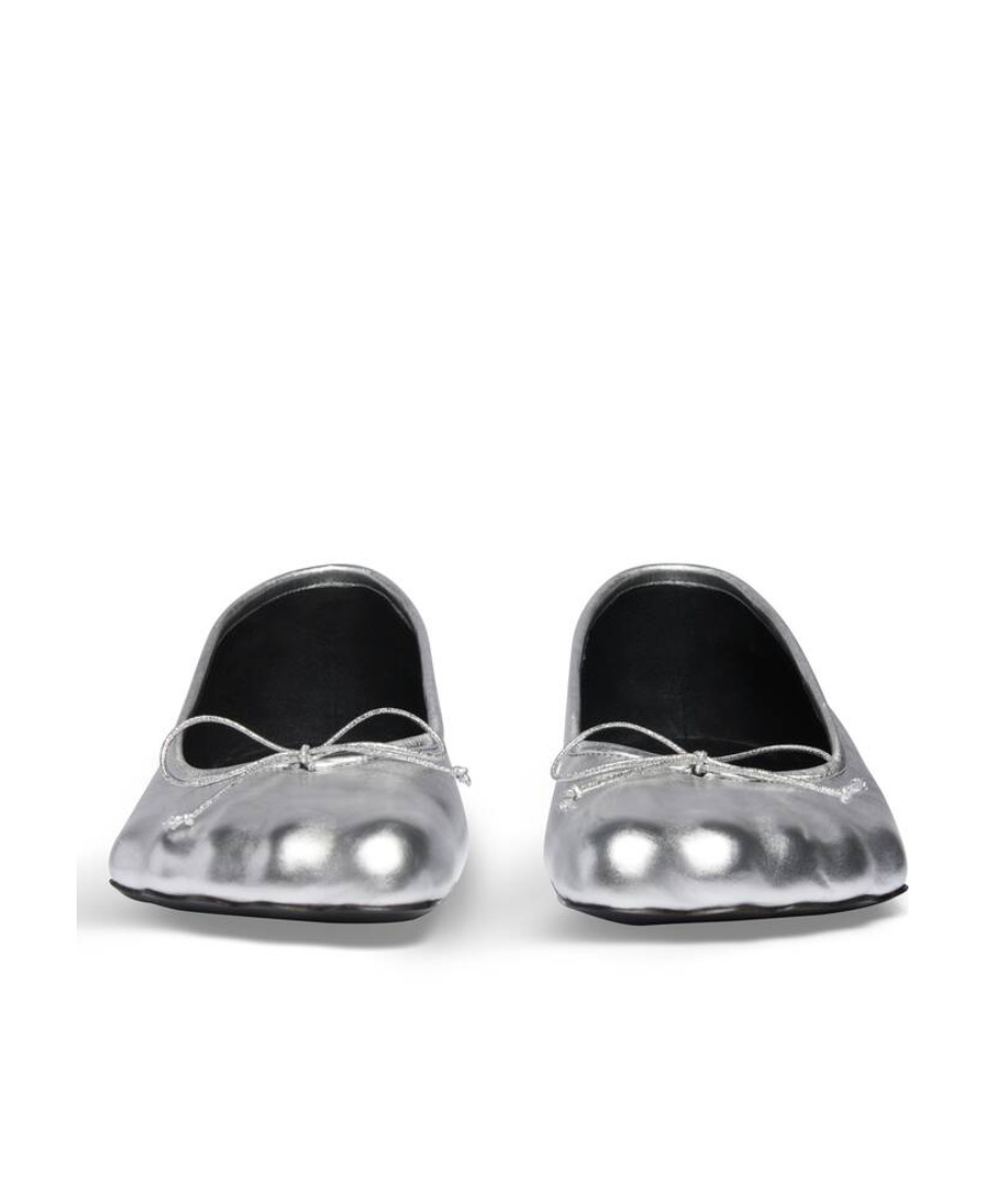 Balenciaga Fetish Moulded Leather Ballerina Shoes In Gray