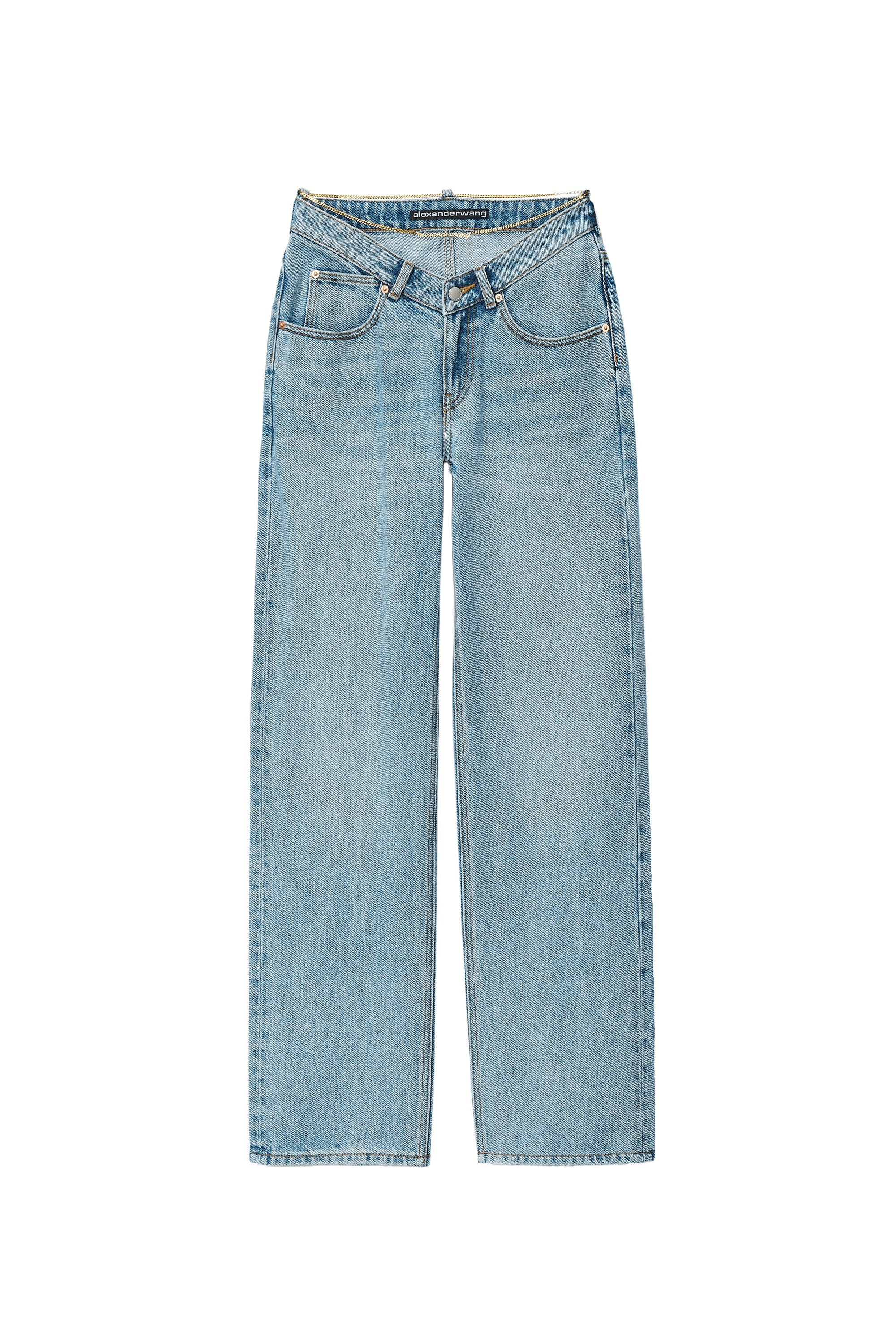 ALEXANDER WANG ALEXANDER WANG CHAIN-EMBELLISHED STRAIGHT-LEG JEANS