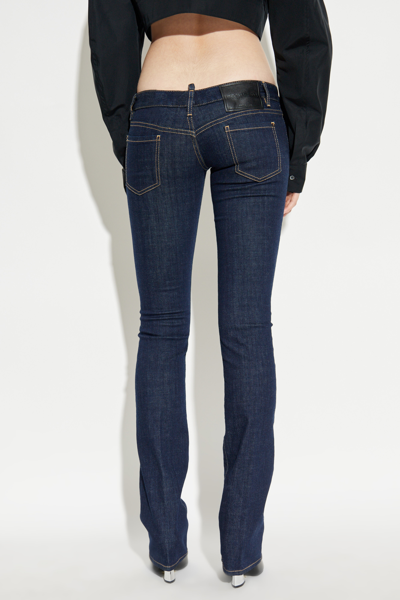 Dsquared2 Belt Loop Denim Trousers In Blue