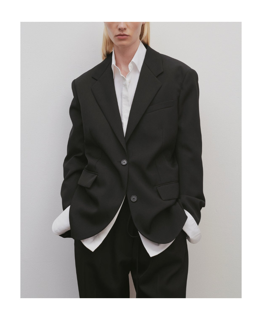 The Row Viper Single-breasted Blazer In Black