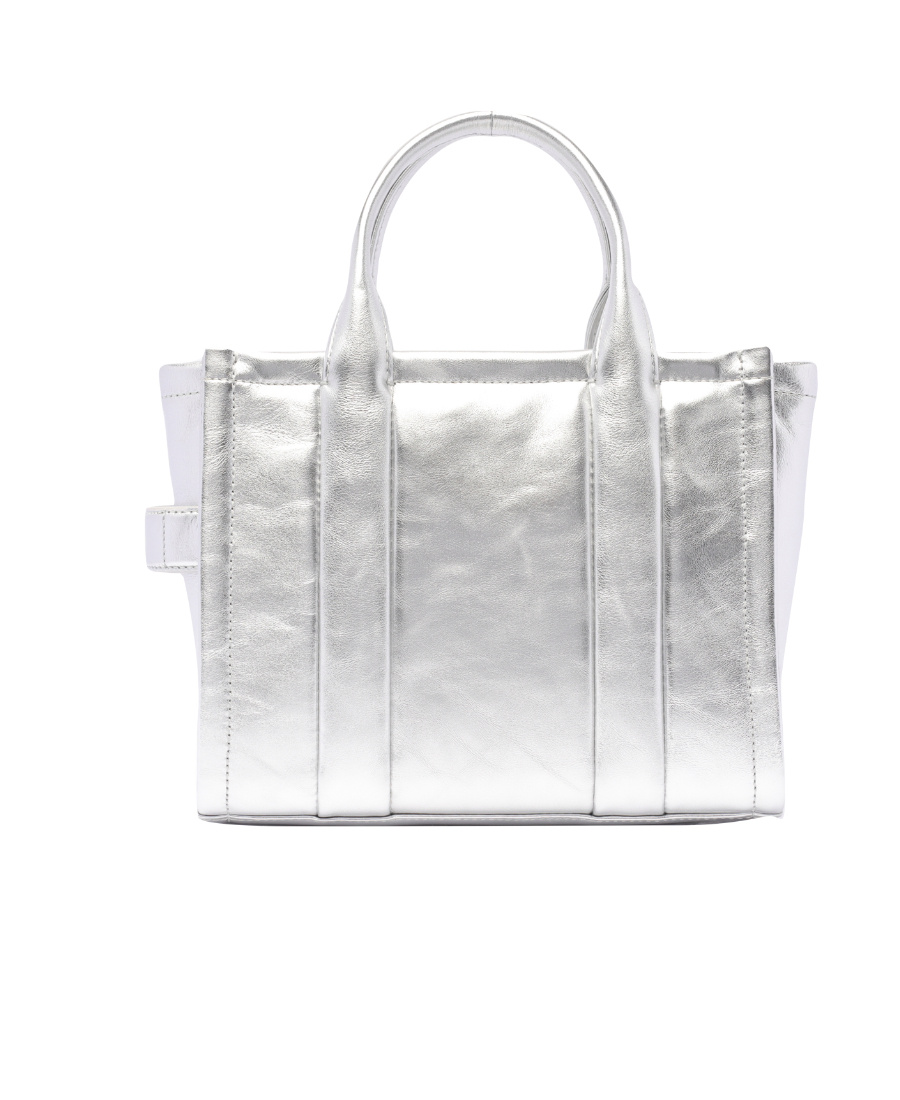 Marc Jacobs Logo-patch Leather Tote Bag In White
