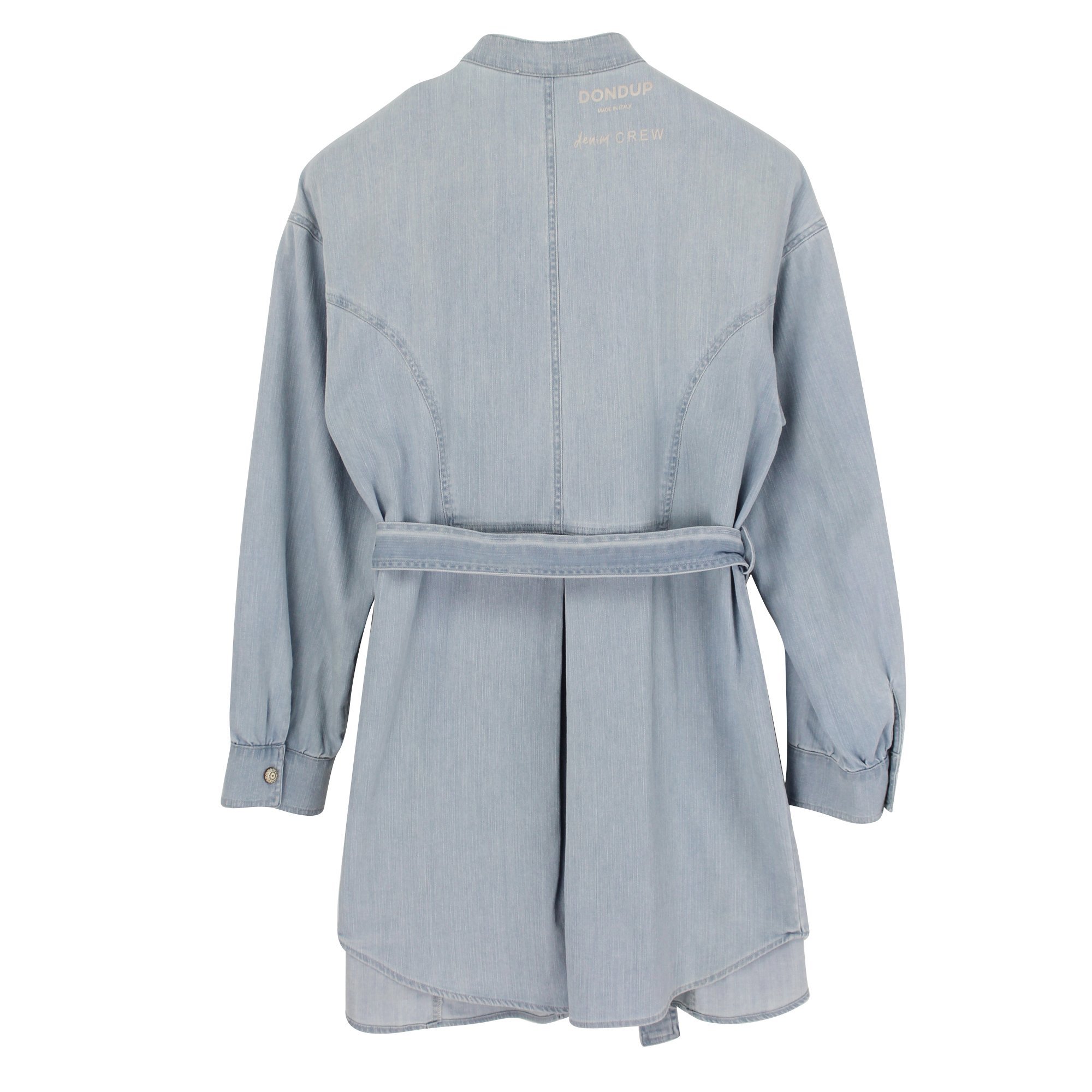 Dondup Abito Bambina In Denim Di Cotone In Gray