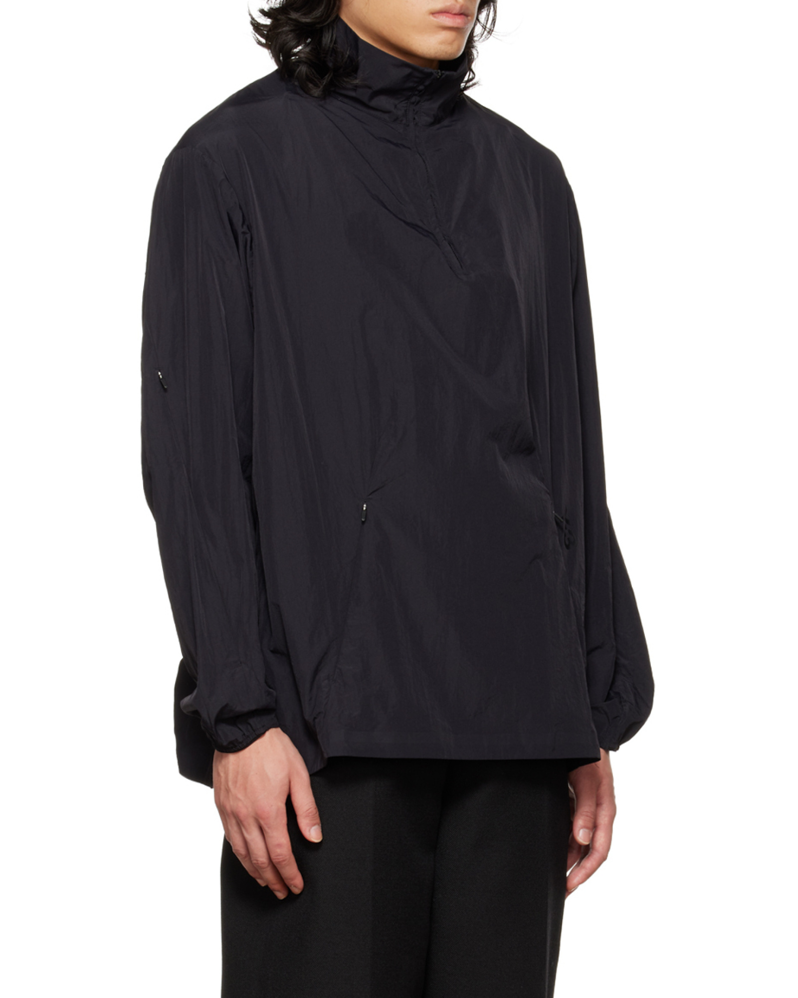 Y-3 Half-zip Windbreaker Jacket In Black