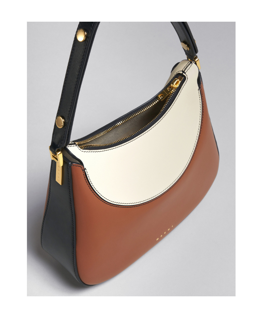 Marni Small Milano Shoulder Bag In Brown
